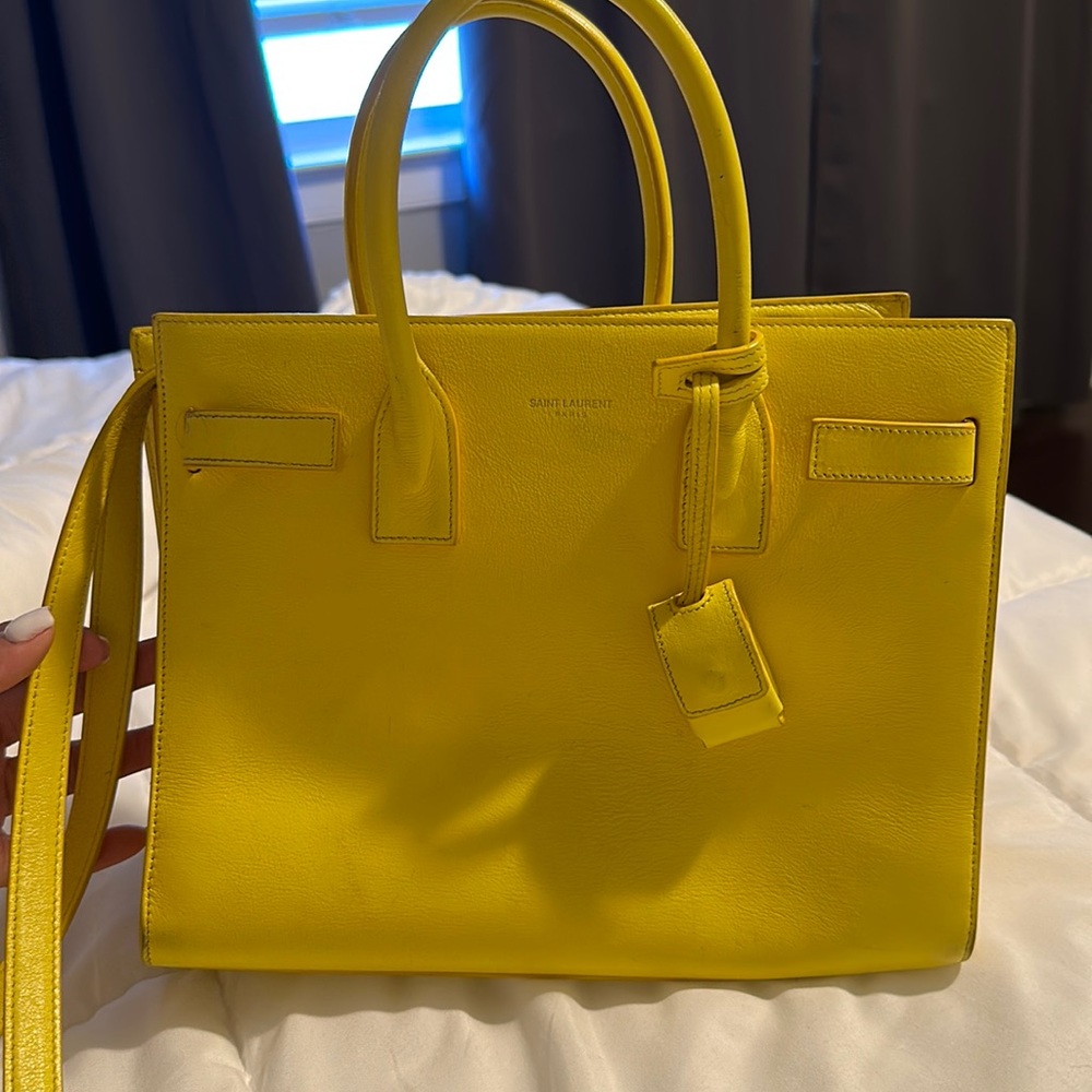 YSL women Sac de Jour size small leather bag
